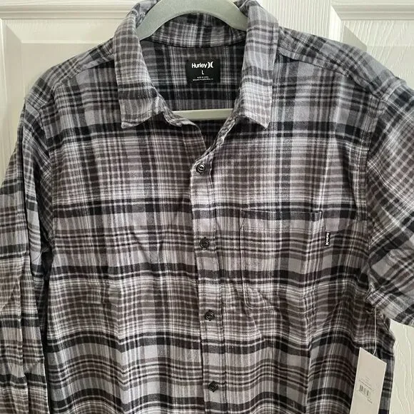 NWT Hurley Flannel Long Sleeve Shirt - Picture 5 of 8